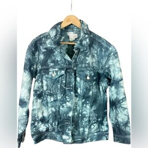 ⭐️True Craft Blue Tie-Dye Corduroy Jean Jacket Sz 0X NWOT⭐️